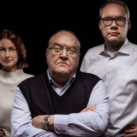 Viktoria Merkulova, Thomas Fischer und Holger Schmidt im Podcast  &#034;Sprechen wir über Mord?!&#034;