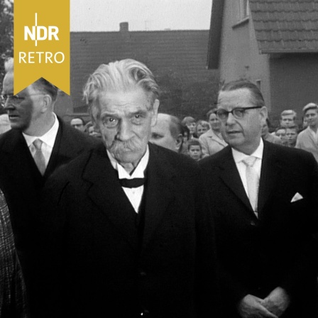 Albert Schweitzer auf Besuch in Hamburg 1959.