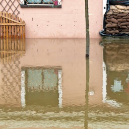 Haus im Hochwasser
