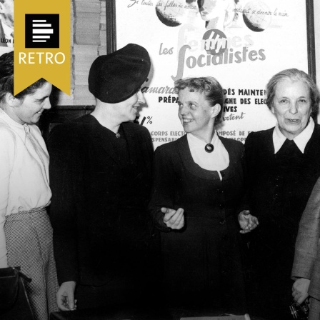 Herta Gotthelf (3. v.l.) beim Komittee "Internationale socialiste des femmes" 1949.