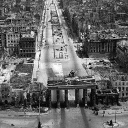 Luftaufnahme: Kriegszerstörungen in Berlin (Bild: imago images/United Archives International)