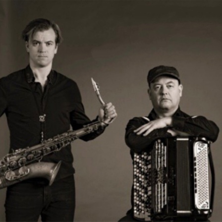 Ensemblebild "The Side Effects": Marius Neset, Stian Carstensen und Thomas Strønen