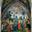 Die Herabkunft des Heiligen Geistes (Pfingsten). (Sammlung der  Appartamenti Borgia, Vatican)