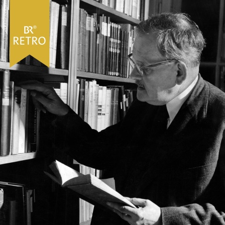 Der Historiker Franz Schnabel in seiner Bibliothek 1953.
