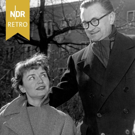 "Sous le ciel de Paris" - Regisseur Julien Duvivier mit Hauptdarstellerin Brigitte Auber, 1951.