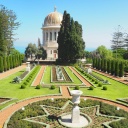 Der Schrein des Bab in den Gärten der Bahai in Haifa/Israel