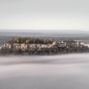 Festung Königstein im Nebel