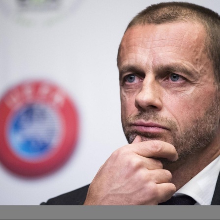 UEFA-Präsident Aleksander Ceferin  während einer PK LAURIExDIEFFEMBACQ PUBLICATIONxINxGERxSUIxAUTxONLY x05473577x