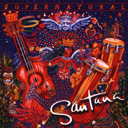 Plattencover von Carlos Santanas Album &#034;Supernatural&#034;.