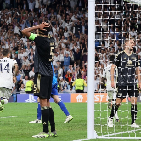 Tor fuer Madrid zum 1:0, Danilo Doekhi Berlin 5 kann es nicht fassen