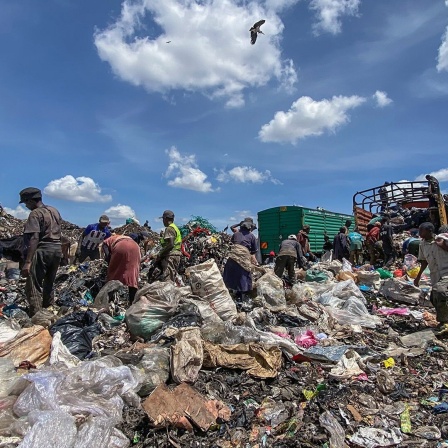 Eine der größten Müllkippen Afrikas.
