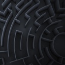 3D Grafik: Mann steht vor Eingang zu einem Labyrinth