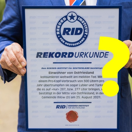 Mit einem Pro-Kopf-Verbrauch von 300 Litern pro Jahr haben die Ostfriesen im August 2021 den Weltrekord in Teetrinken beurkundet bekommen. Doch wie seriös sind diese Berechnungen?