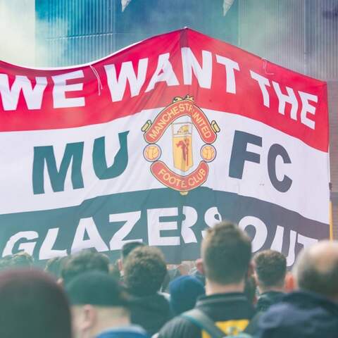 In Manchester protestierten Fans gegen die Super-League-Pläne.