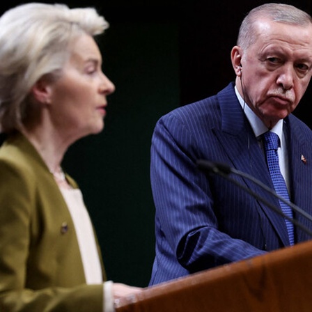 EU-Kommissionspräsidentin Urusla von der Leyen trifft sich mit dem türkischen Präsidenten Recep Tayyip Erdogan