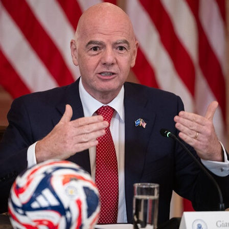 Gianni Infantino, Präsident der Fifa Anfang Mai 2025 im Weißen haus in Washington.
