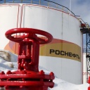 Ein Öltank der Rosneft Öl-Gesellschaft in  Novokuibyshevsk, 20 km südwestlich von Samara. 
