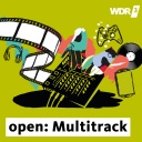 Illustration zu WDR 3 Open Multitrack: Zwei Hände an einem Mischpult, Filmrolle und Kopfhörer.