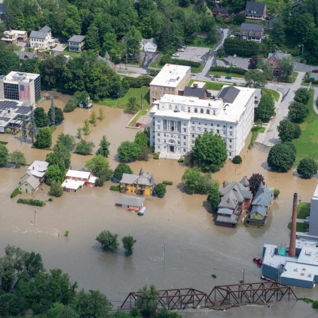 Montpelier in Vermont ist überschwemmt