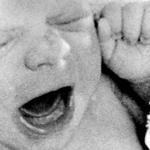 Das erste Retortenbaby Louise Joy Brown kurz nach ihrer Geburt im Juli 1978