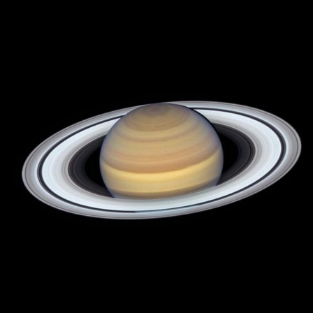 Saturn, aufgenommen im Sommer 2022, mit weit geöffneten Ringen