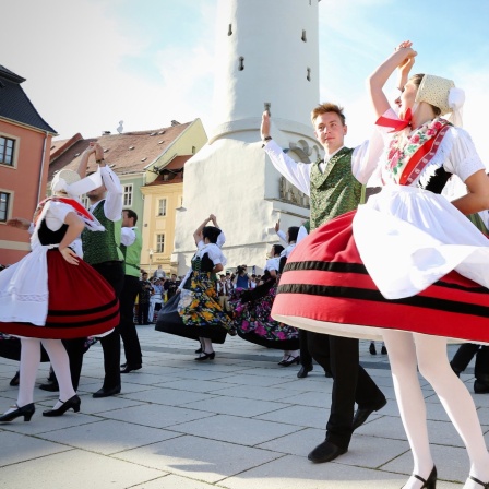 Umzug der Folkloregruppe in Bautzen 