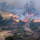 Brennender Wald in Spanien.