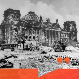 Zerstörter Reichstag nach Kriegsende, Berlin