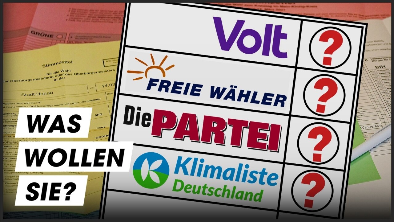 DIE DA OBEN! Die Partei, Volt und Co Kleinparteien im Check! ARD Mediathek