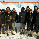 Die Polarforscher von der DDR-Antarktisstation Georg Forster im Oktober 1989