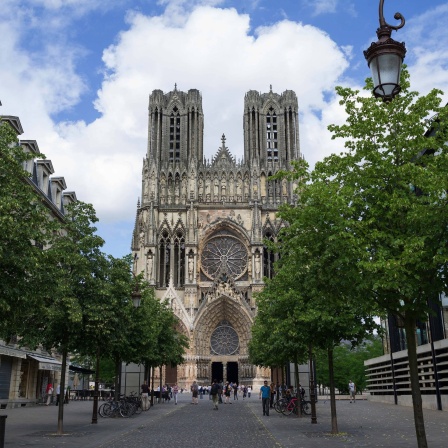 Die Kathedrale Notre-Dame von Reims in der nordfranzösischen Stadt