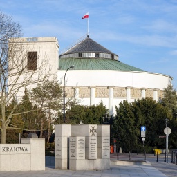 Das Sejmgebäude in Warschau, Tagungsort der Nationalversammlung. 