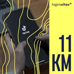 Die TikTok App geöffnet auf einem Handy. 