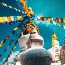 In Tibet gibt es tatsächlich jemanden, der Professor van Dusen und seinen Begleiter leiden sehen will. Zu sehen: Stupa Namobuddha im Himalaya, Annapurna Region, Nepal.