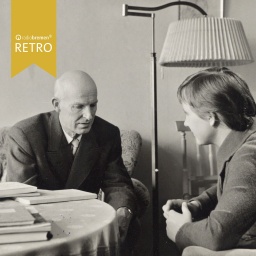 Manfred Hausmann und Heidemarie Theobald in Hausmanns Arbeitszimmer 1958.