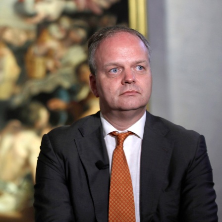 Eike Schmidt, deutscher Direktor der Uffizien-Galerie, während eines Interviews in der Galerie.