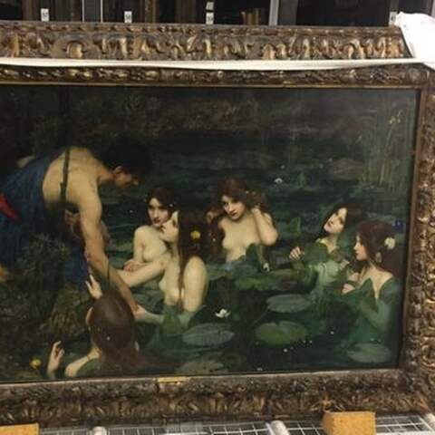 Das Gemälde &#034;Hylas und die Nymphen&#034; (1896) von John William Waterhouse steht im Lager der Manchester Art Gallery