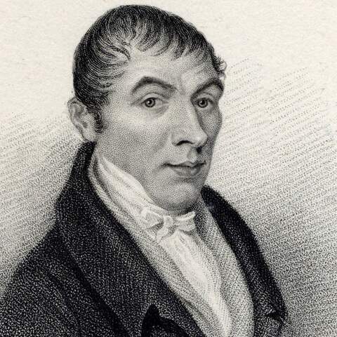 Unternehmer und Frühsozialist Robert Owen, Kupferstich