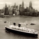 Dampfschiff T.S. Hanseatic ca. 1935 in New York