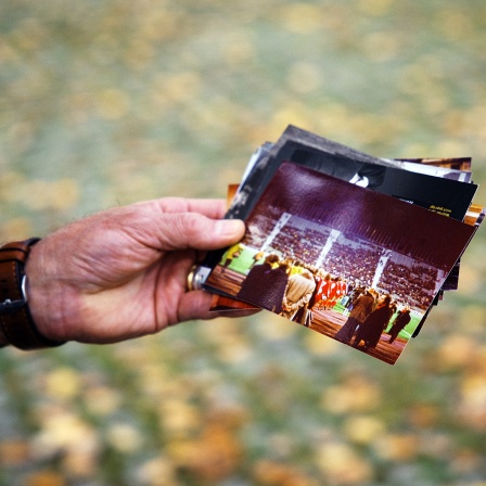 eine Hand mit Fotos