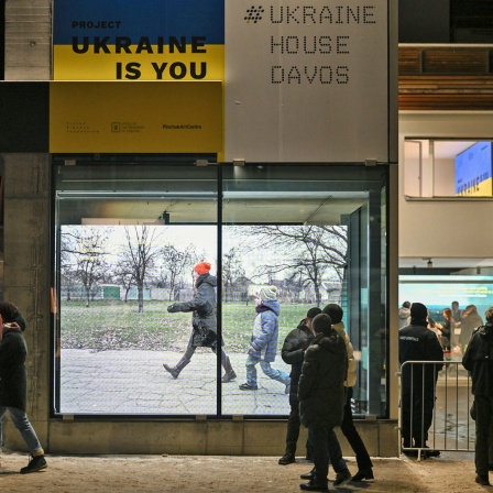 Außenansicht des Hauses der Ukraine während der 53. Jahrestagung des Weltwirtschaftsforums (WEF) in Davos (Schweiz).