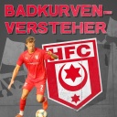 Logo des Halleschen FC und der Spieler Tobias Schilk