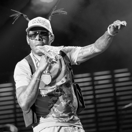 Der Rapper Coolio bei einem Konzert am 7.8.2022 im RiverEdge Park
in Aurora USA.