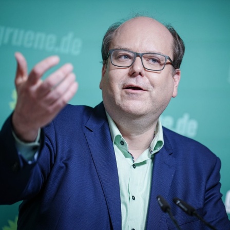 Christian Meyer (Bündnis 90/Die Grünen), Spitzenkandidat der niedersächsischen Grünen, gibt eine Pressekonferenz zum Ausgang der Landtagswahl in Niedersachsen.