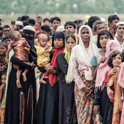 Rohingya-Flüchtlinge in einem Camp in Nayapara in Bangladesch