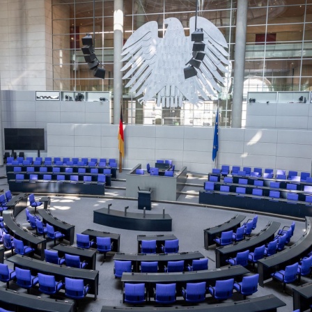 Der Plenarsaal des Deutschen Bundestags.