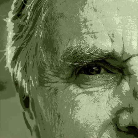 Gesicht eines alten Mannes, Bild zu Folge 5 der Reihe &#034;Alte weiße Männer?&#034; von Natalie Putsche