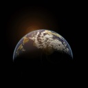 3D-Illustration der Erde vor schwarzem Hintergrund