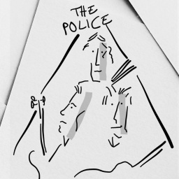 Zeichnung der Band The Police