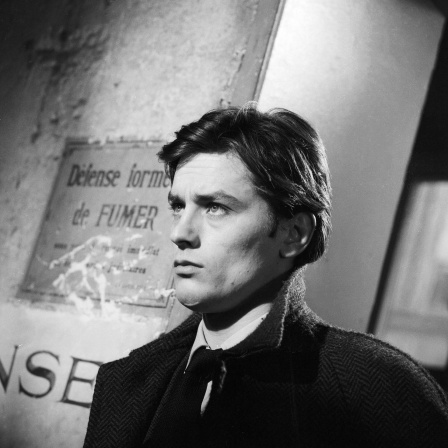 Porträt des Schauspielers Alain Delon in "Der Teufel und die Zehn Gebote", Frankreich 1962.